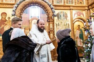 Архиерейское богослужение в Преображенском соборе города Люберцы 13 01 2024