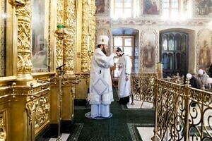 Архиерейское богослужение в Троицком кафедральном соборе Подольска 18 01 2024