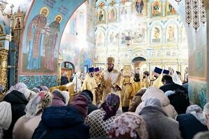 Архиерейское богослужение в Зачатьевском храме города Чехова