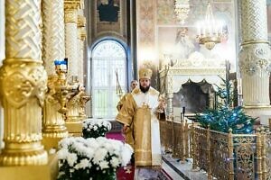 Архиерейское богослужение во Всехсвятском храме города Серпухова