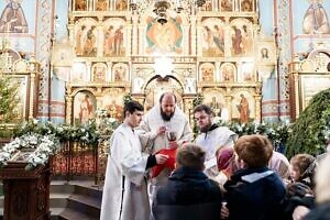 Божественная литургия в соборе Всех святых, в земле Русской просиявших города Домодедово