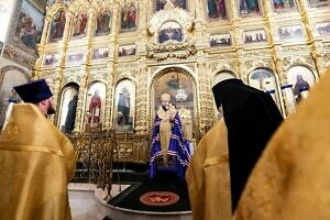 Новогодний молебен в Троицком кафедральном соборе города Подольска