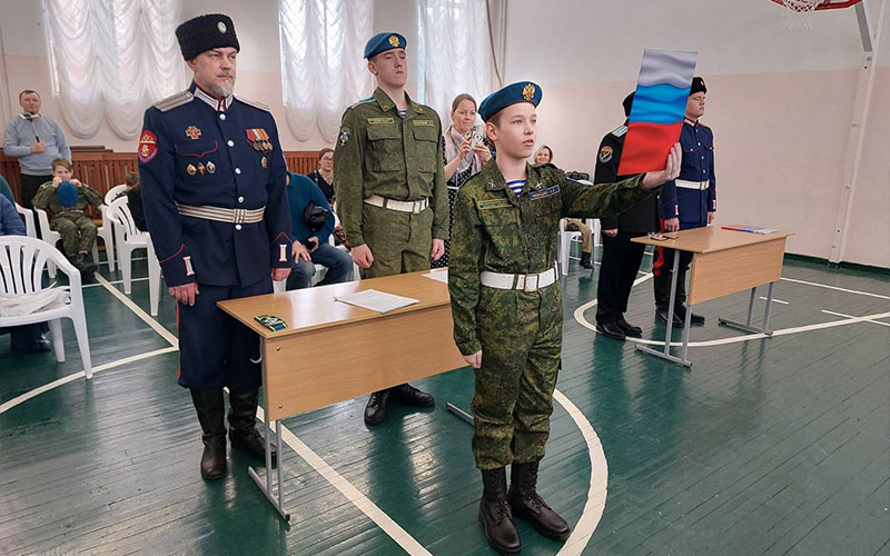 Присяга курсантов казачьей дружины имени Владимира Храброго в Домодедове