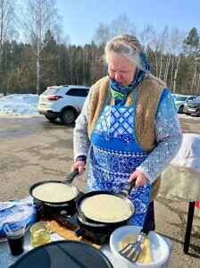 Праздник Масленицы в Знаменском храме в Старой Кашире города Ступино