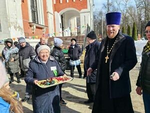 Празднование Масленицы во Всехсвятском храме города Серпухова