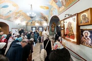 Архиерейское богослужение в Богородицерождественском храме посёлка Васькино г.о. Чехов