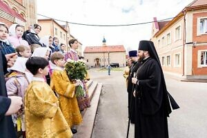 Архиерейское богослужение в соборе Всех святых, в земле Русской просиявших города Домодедово