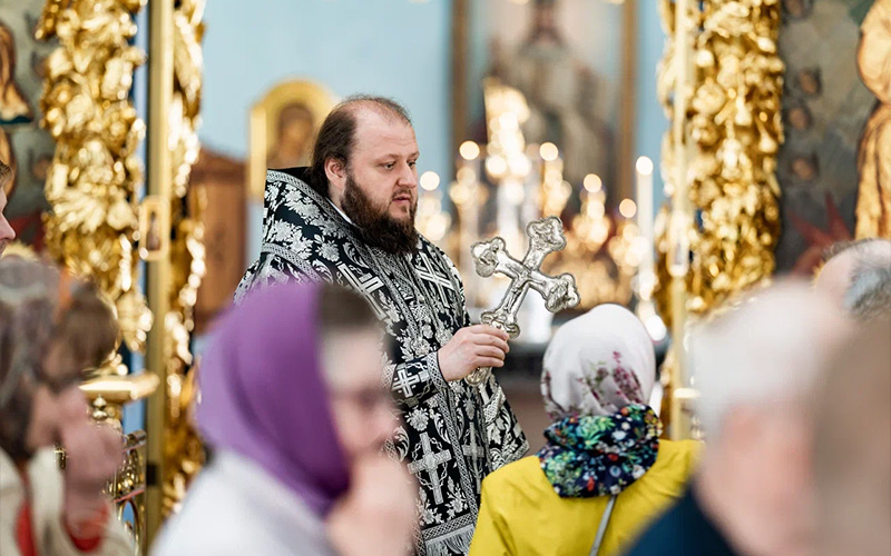 Архиерейское богослужение в Знаменском храме посёлка Дубровицы г.о. Подольск