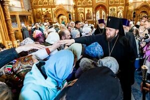 Божественная литургия в день памяти новомучеников и исповедников Люберецких в Преображенском соборе города Люберцы