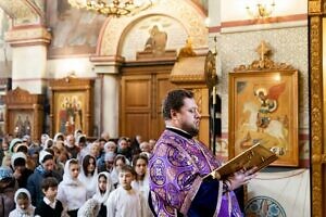 Божественная литургия в день памяти новомучеников и исповедников Люберецких в Преображенском соборе города Люберцы