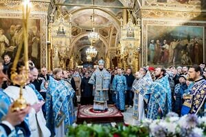 Праздник Благовещения Пресвятой Богородицы в Троицком кафедральном соборе Подольска