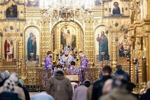 Всенощное бдение в Троицком кафедральном соборе Подольска 13 04 2024