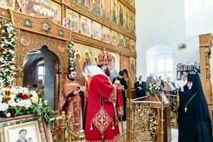 Архиерейское богослужение в Белопесоцком женском монастыре города Ступино