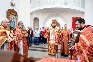 Архиерейское богослужение в Иоанно-Богословском храме села Сынково г.о. Подольск