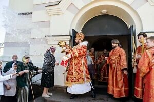 Архиерейское богослужение в Иоанно-Богословском храме села Сынково г.о. Подольск