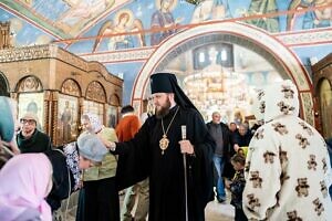 Архиерейское богослужение в Михаило-Архангельском храме города Пущино