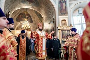 Архиерейское богослужение в Петропавловском храме города Лыткарино