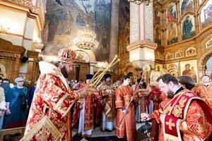 Архиерейское богослужение в Преображенском соборе города Люберцы 26 05 2024