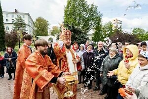 Божественная литургия в Воскресенском храме города Подольска 9 05 2024