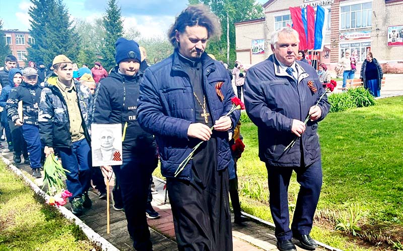 Памятный митинг в День Победы в деревне Городище г.о. Ступино