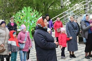 Пасхальный праздник в Никольском храме села Лямцино