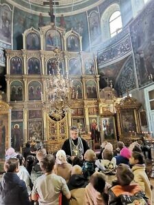 Школьники в Никольском храме села Ермолино Ленинского г.о