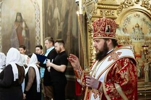 Всенощное бдение в канун Недели 3-й по Пасхе в Троицком кафедральном соборе Подольска