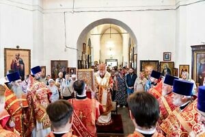 Архиерейское богослужение в храме Покрова Пресвятой Богородицы деревни Буняково г.о. Домодедово