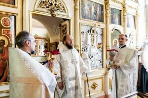 Божественная литургия в Преображенском храме погоста Старый Спас деревни Легчищево г.о. Чехов