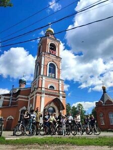 Велопробег воспитанников воскресной школы Космо-Дамианского храма села Кузьмино г. о. Ступин