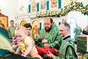 Божественная литургия в храме благоверных Петра и Февронии города Домодедово