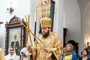 Архиерейское богослужение в Преображенском храме села Вельяминово г.о. Домодедово