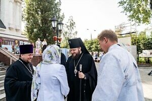 Архиерейское богослужение в Преображенском соборе города Люберцы-19-08-2024