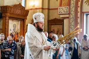 Архиерейское богослужение в Преображенском соборе города Люберцы-19-08-2024