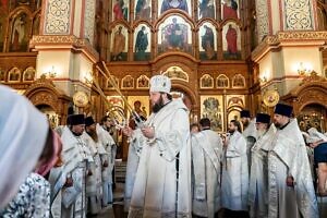 Архиерейское богослужение в Преображенском соборе города Люберцы-19-08-2024