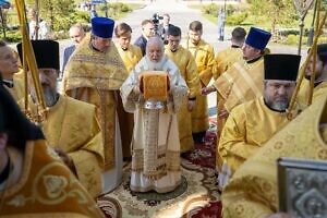 Великое освящение храма Архангела Михаила в деревне Акулинино Московской области Фото Олег Варов