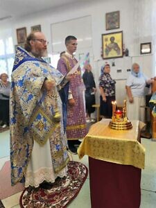 Панихида по участникам Бородинской битвы в храме Сорока Севестийских мучеников города Чехов-2