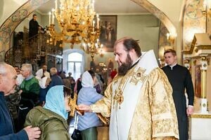 Архиерейское богослужение в Покровском храме села Ситне-Щелканово г.о. Ступино