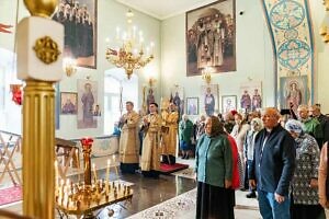 Архиерейское богослужение в Покровском храме села Ситне-Щелканово г.о. Ступино