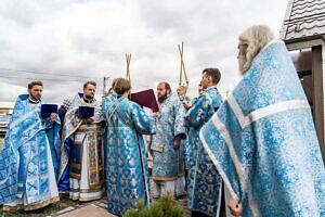 Архиерейское богослужение в Спасском храме деревни Рудины г.о. Ступино