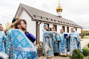 Архиерейское богослужение в Спасском храме деревни Рудины г.о. Ступино