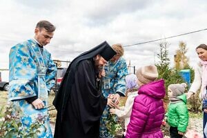 Архиерейское богослужение в Спасском храме деревни Рудины г.о. Ступино