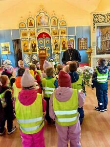 Экскурсия по Покровскому храму жилого комплекса «Зелёные аллеи» города Видное для дошкольников