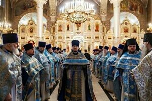 Архиерейское богослужение во Всехсвятском храме города Серпухова