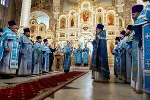 Архиерейское богослужение во Всехсвятском храме города Серпухова