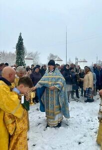 Освящение мозаичной иконы в Знаменском храме в Старой Кашире города Ступино