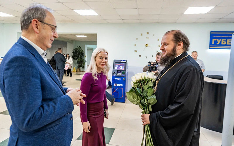 Встреча архиепископа Аксия со студентами Губернского колледжа города Серпухова