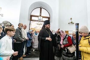 Архиерейское богослужение в храме Сергия священномученика мкрн. Климовска города Подольска