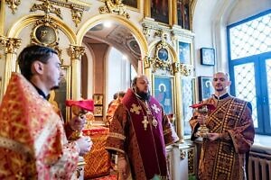 Архиерейское богослужение в Илиинском храме города Серпухова