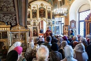 Архиерейское богослужение в Илиинском храме города Серпухова